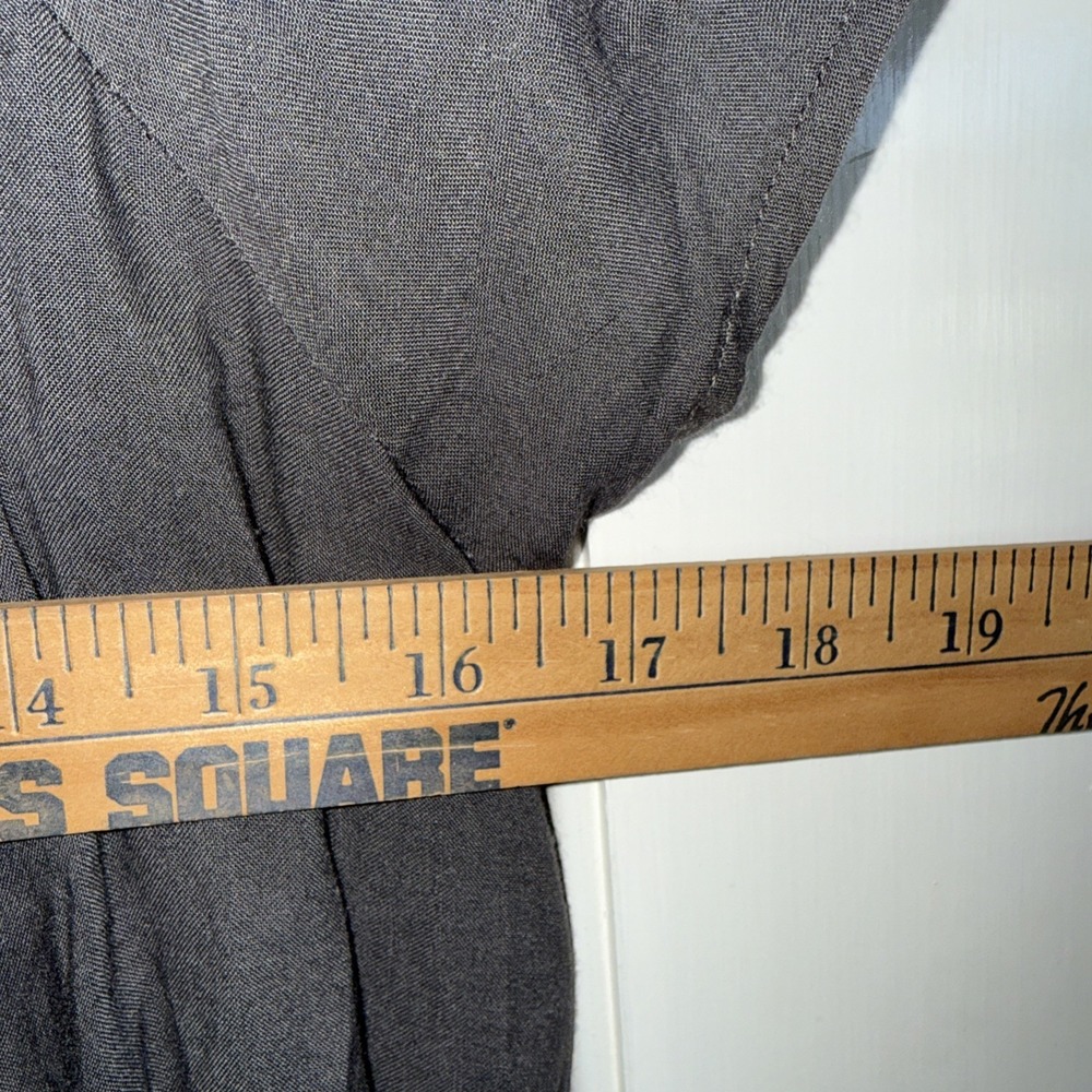 ONE CLOTHING Women Medium Gray Tunic Top Blouse Cap Sleeve Embroidered 5543 - Picture 4 of 6